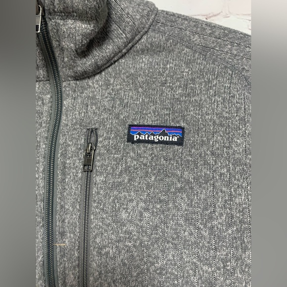 Patagonia Heathered Gray Ribbed Better Sweater 1/4 Zip Fleece Pullover Size S 44 - Picture 3 of 6